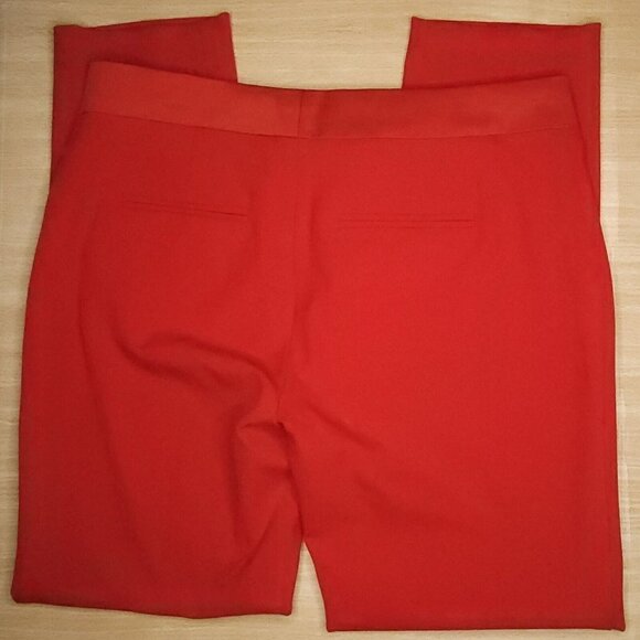 Ann Taylor Red Petite Straight Leg Pants 4P - Picture 2 of 8